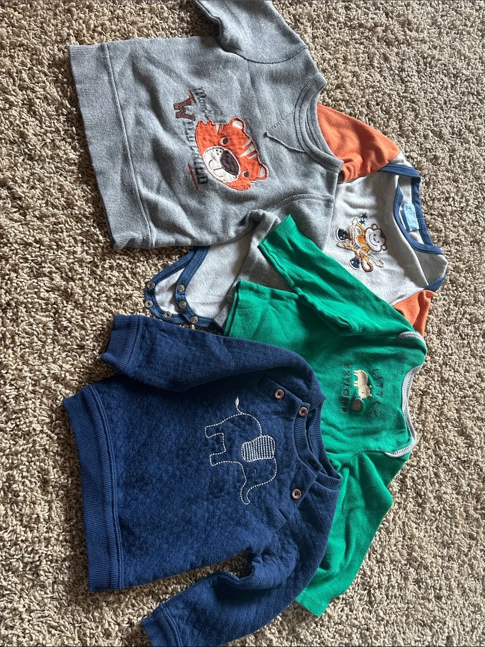Kids Long Sleeve Crewneck Sweater and long sleeve shirt bundle
